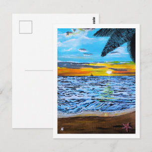 Sonnenuntergang malend von Alfred Fox Postkarte