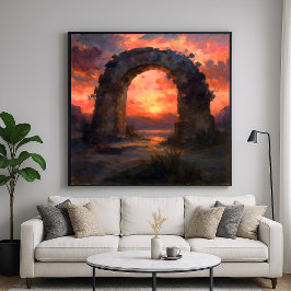 Sonnenuntergang - Malerische Landschaft Kunst, Dic Poster