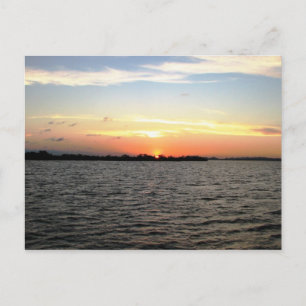 Sonnenuntergang, Mangrove Cay, Belize Postkarte