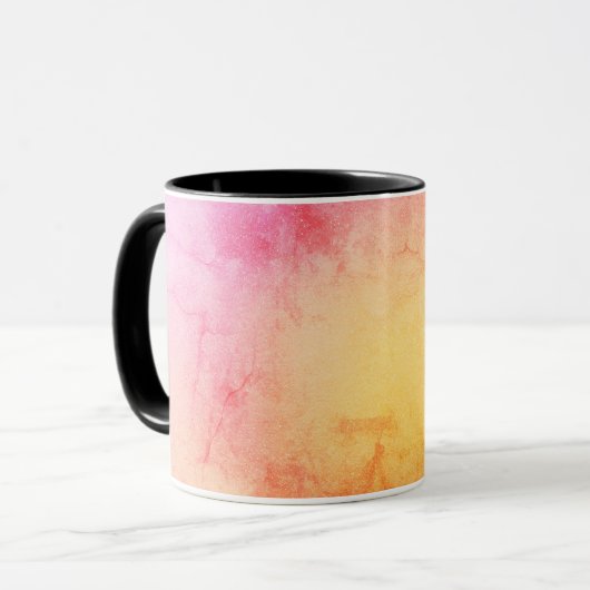 Sonnenuntergang Marmor Gradient Kaffee Tasse (Vorderseite Links)