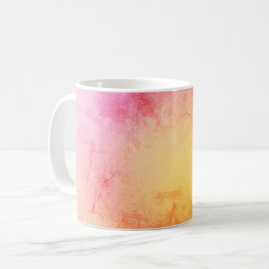 Sonnenuntergang Marmor Gradient Kaffee Tasse (Vorderseite Links)