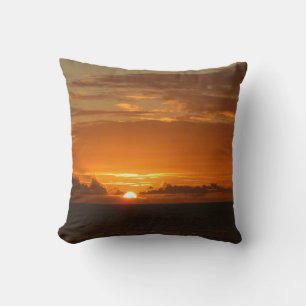 Sonnenuntergang Meer I tropische farbenfrohe Seenl Kissen