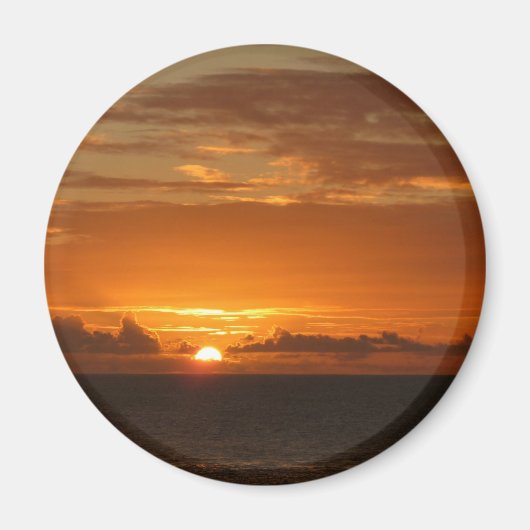 Sonnenuntergang Meer I tropische farbenfrohe Seenl Magnet (Vorne)
