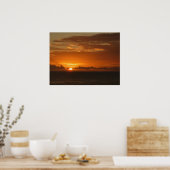 Sonnenuntergang Meer I tropische farbenfrohe Seenl Poster (Küche)