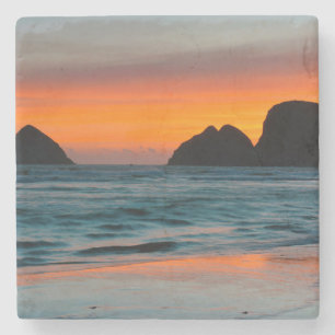 Sonnenuntergang, Meeressäulen, Oceanside, Oregon,  Steinuntersetzer
