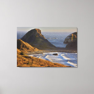 Sonnenuntergang, Meeressäulen, Schwestern, Oregon- Leinwanddruck