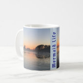 Sonnenuntergang Meerjungfrau Leben MUG Kaffeetasse (Vorderseite Links)
