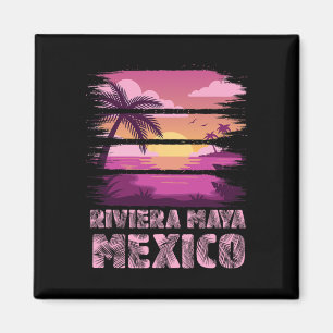 Sonnenuntergang Mexiko Riviera Maya Sommerurlaub S Magnet