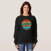 Sonnenuntergang Miezekatze Sweatshirt (Vorne ganz)