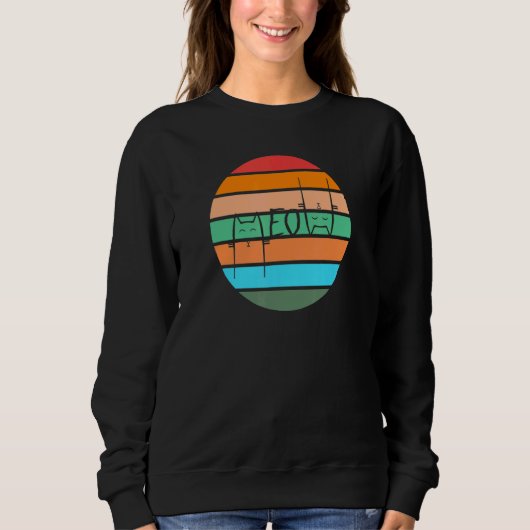 Sonnenuntergang Miezekatze Sweatshirt (Vorderseite)