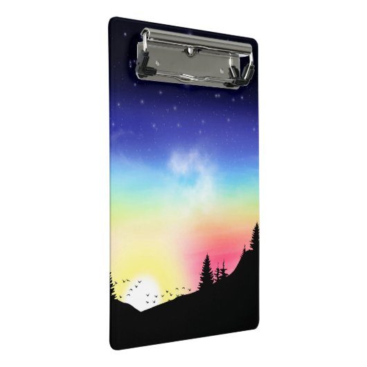 Sonnenuntergang Mini Klemmbrett (Schrägansicht)