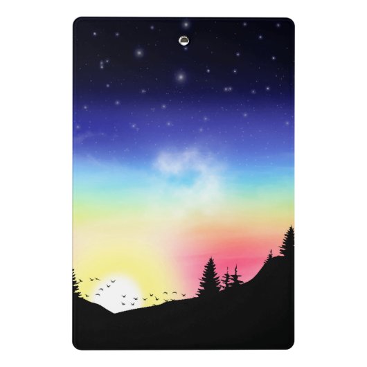 Sonnenuntergang Mini Klemmbrett (Rückseite)