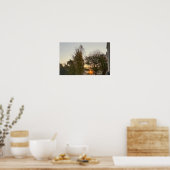 Sonnenuntergang mit Baumposter Poster (Küche)