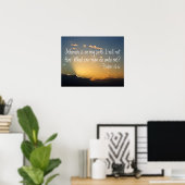 Sonnenuntergang mit Bibelverse zum Schutz Psalm 11 Poster (Heimbüro)