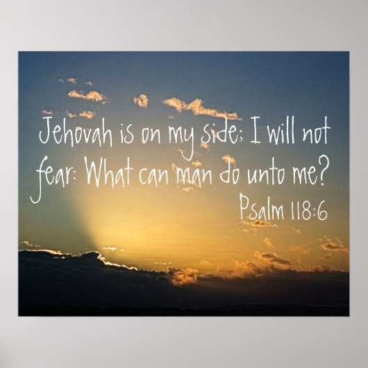 Sonnenuntergang mit Bibelverse zum Schutz Psalm 11 Poster (Vorne)