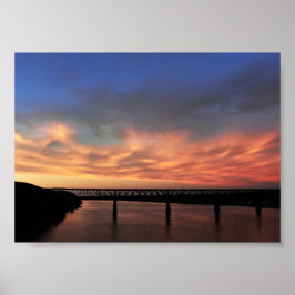 Sonnenuntergang mit Blick auf The Walkway über den Poster