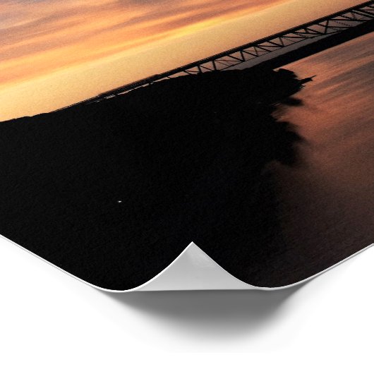 Sonnenuntergang mit Blick auf The Walkway über den Poster (Ecke)