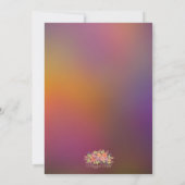 Sonnenuntergang mit Blumenstrauß Sweet 16 Einladung (Rückseite)