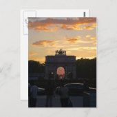 Sonnenuntergang mit den Denkmälern Postkarte (Vorne/Hinten)