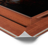 Sonnenuntergang mit einer Flying Bird-Szene-Fenste Poster (Ecke)