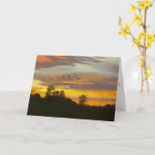 Sonnenuntergang mit Gänsefüßler Verse Karte (Gelbe Blume)