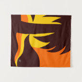 Sonnenuntergang mit großer Palme direkt am Strand Wandteppich (Vorderseite (Horizontal))