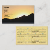 Sonnenuntergang mit Kalender 2011 Visitenkarte (Vorne/Hinten)