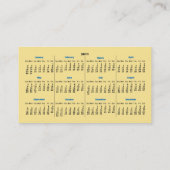 Sonnenuntergang mit Kalender 2011 Visitenkarte (Rückseite)