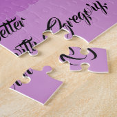 Sonnenuntergang mit Lila Wolken Puzzle (Seite)