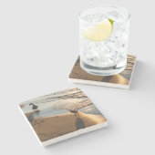 Sonnenuntergang mit Mami Steinuntersetzer (Seitenansicht)