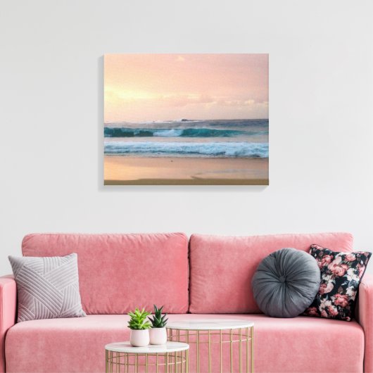 Sonnenuntergang mit Meer Leinwanddruck (Insitu (Wohnzimmer))