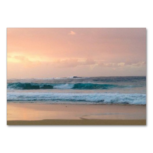 Sonnenuntergang mit Meer Tischnummer (Vorderseite)