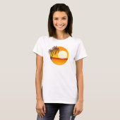 Sonnenuntergang mit Palm Tree Tee Shirt (Vorne ganz)