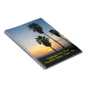 Sonnenuntergang mit Palmen am Strand von Venedig Notizblock (Rechte Seite)