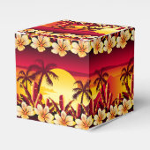 Sonnenuntergang mit Palmen Geschenkschachtel (Vorderseite)