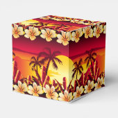 Sonnenuntergang mit Palmen Geschenkschachtel (Rückseite)