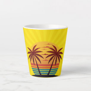 Sonnenuntergang mit Palmen Trees Vector-98802 Milchtasse