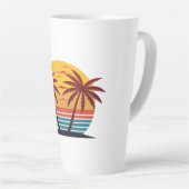 Sonnenuntergang mit Palmen Trees Vector-98802 Milchtasse (Rechte Ecke)