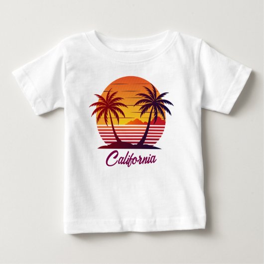 Sonnenuntergang mit Palmen Trees Vector-98803 Baby T-shirt (Vorderseite)