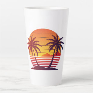 Sonnenuntergang mit Palmen Trees Vector-98803 Milchtasse