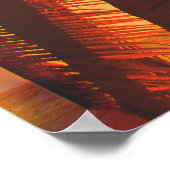 Sonnenuntergang mit Palmen und schönem Himmel Poster (Ecke)