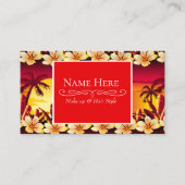 Sonnenuntergang mit Palmen Visitenkarte (Vorderseite)