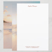 Sonnenuntergang mit sanften Waves, Name/Info, Vs 3 (Vorne/Hinten)