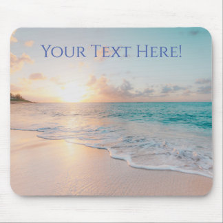 Sonnenuntergang mit sanften Wellen, Ihre Nachricht Mousepad