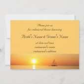 Sonnenuntergang mit Seegras Probe Einladung (Rückseite)