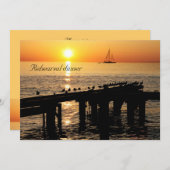 Sonnenuntergang mit Seegras Probe Einladung (Vorne/Hinten)