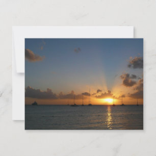 Sonnenuntergang mit Segelbooten Tropical Landscape