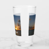 Sonnenuntergang mit Segelbooten Tropical Landscape Glas (Links)