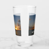 Sonnenuntergang mit Segelbooten Tropical Landscape Glas (Rechts)