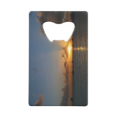 Sonnenuntergang mit Segelbooten Tropical Landscape Kreditkarten Flaschenöffner (Rückseite)